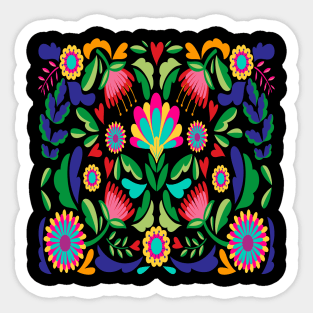 MEXICAN FLORAL COLORFUL DESING Sticker